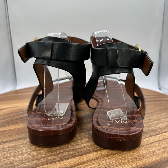Naturalizer Sally Ankle Strap Toe Loop Sandals Black Women's Size 11M - Picture 2 of 11